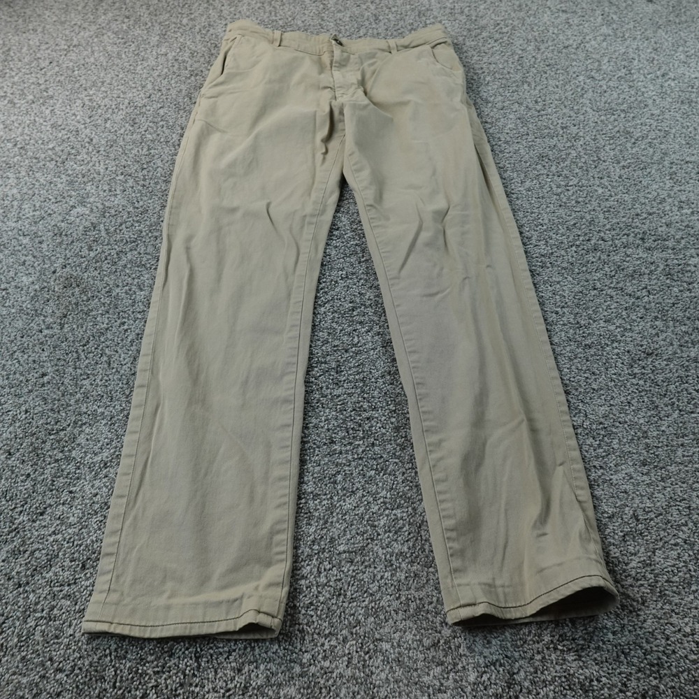 AG Adriano Goldschmied Pants Mens 33X30 Beige Tan Brown Slim Khaki Chino Stretch